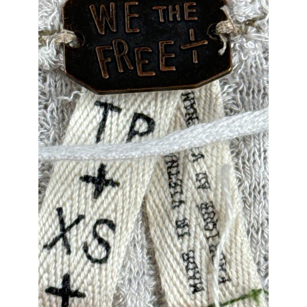 Free People We The Free Womens Tunic Long Sleeve Shirt‎ V Neck Waffle Cream XS - Picture 2 of 5